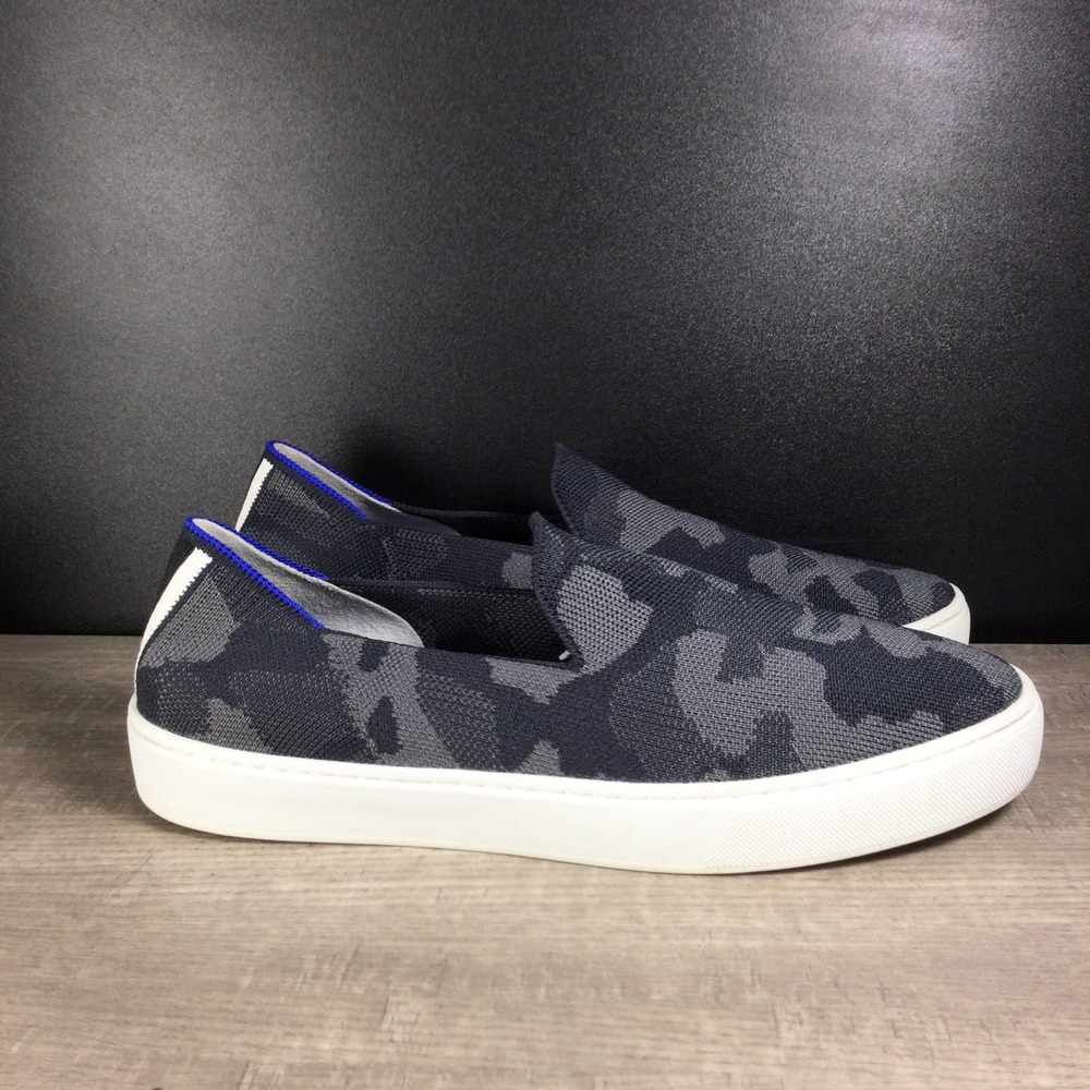 Rothy's The Sneaker Grey Camo Slip On Shoes Women's Size 9